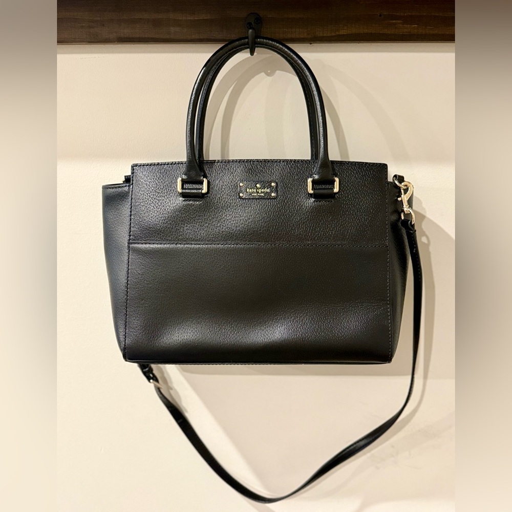 Kate Spade Black Leather Satchel Bag